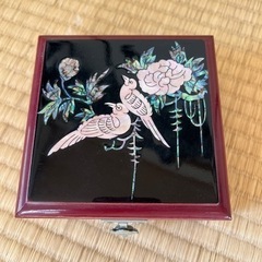 お値下げ中 貝細工 鏡付き小物入れ