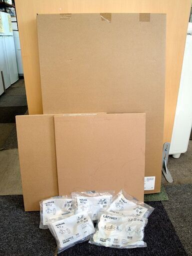 ☆ 未開封 IKEA プラッツァ フレーム 幅80×奥行55×高さ40cm/フォッネス 扉40×40cm(2枚)/ヒンジ×4個/脚×1