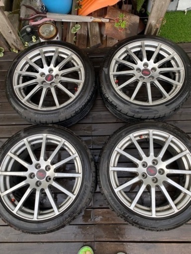 値下げ済み 希少WRX STI純正ホイール&タイヤ　4本セット(タイヤほぼ新品)