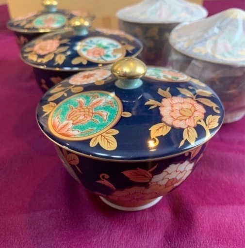 有田焼　古伊万里　金彩　清右衛門作　汲出揃