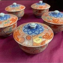 有田焼　伊万里　金彩金襴手　蓋付汲出揃　茶器