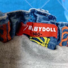 BABY DOLLデニムハーフパンツ 140の画像