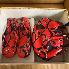 和装バッグと草履のセット