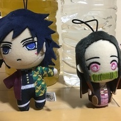 鬼滅の刃　炭二郎、禰豆子、伊之助、善逸、義勇　ぬいぐるみ　マスコットの画像