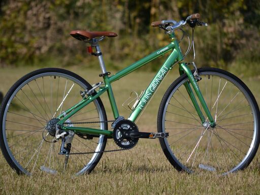 身長150cm～ 3×8段アルミフレームクロスバイク（ルイガノフレーム、再塗装済） alloy-frame hybrid bike