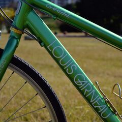 身長150cm～ 3×8段アルミフレームクロスバイク（ルイガノフレーム、再塗装済） alloy-frame hybrid bikeの画像