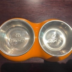 ペット用ツイン食器ステンレスボウル付