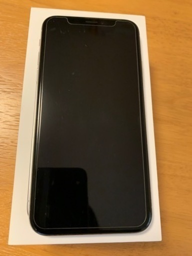 iPhone X 64G シルバー　中古美品　箱付(アダプター/ライトニング付)