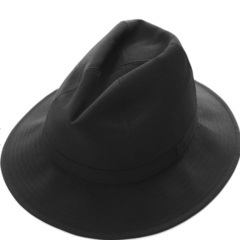 ヨウジ　ヤマモト　Wrinkled Gabardine Fedora hatの画像