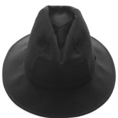 ヨウジ　ヤマモト　Wrinkled Gabardine Fedora hatの画像
