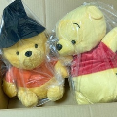 【引き渡し決定】新品プーさんBIGサイズ2個ぬいぐるみ