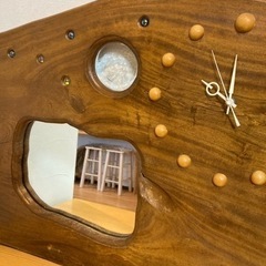 【お取り置き中】※値下げしました　家具工房 BELL WOODの壁掛け時計¥5000→¥3000の画像