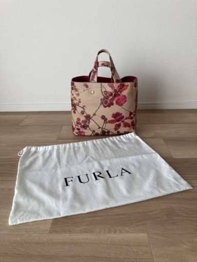 FURLA フルラ 限定バッグ(収納袋あり) ニコライバーグマン コラボトート かばん フラワー 花