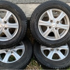 ダンロップ　145/80R13 スタッドレスタイヤ&ホイール4本...