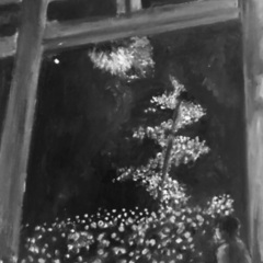 竹田市イベント　竹灯籠『竹楽』周内での版画展