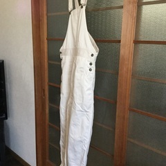 サロペット/オーバーオール　ホワイトLの画像