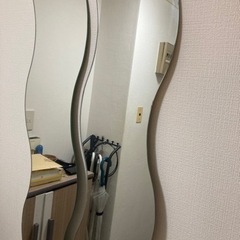【IKEA】姿見　ウェーブミラー