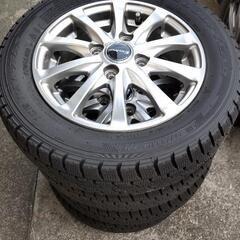 スタッドレスタイヤ付きアルミホイール　155／65R13