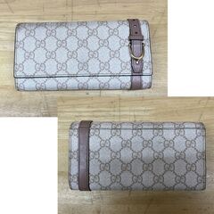 グッチ 長財布 GGスプリーム レディース 二つ折り 財布 ベージュ ピンク 309760 493075 GUCCI ☆ 札幌市 豊平区 平岸の画像