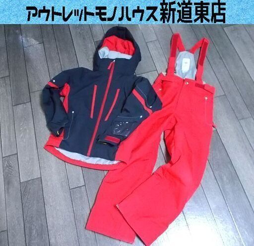 DESCENTE 子供用 スキーウェア 上下セット 140サイズ ジュニア 赤/黒 デサント 札幌市東区 新道東店