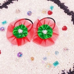 チュールヘアゴム★クリスマスカラー