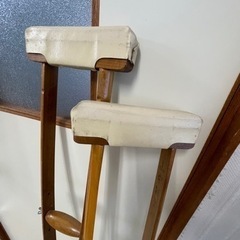 松葉杖　レトロ　木製の画像