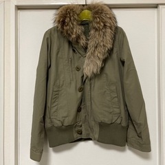 ヘザー☆ファー付きショートモッズコート