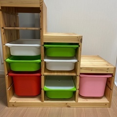 IKEAの木製オモチャ入れ譲りますの画像