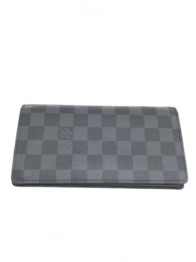 ヴィトン　長財布　ポルトフォイユブラザ　グラフィット　ダミエ　折り財布　美品