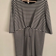 ボーダー柄ワンピース（LL）
