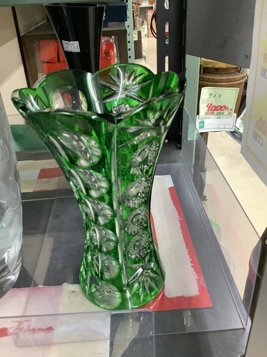 未使用 ボヘミア 花瓶 花びん チェコスロバキア 管G221110AK (ベストバイ 静岡県袋井市)
