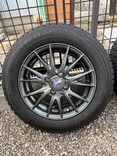 決まりました！値下げ　美品スタッドレス  マーチなどに アルミホイール ダンロップ WINTERMAXX WM01 165/70R14 PCD100 +38 5.5J WEDS SPORT VELVA