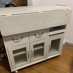 バタフライキッチンワゴン＜省スペースカウンターワゴン＞譲ります
