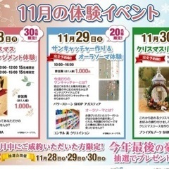 ワークショップ体験‼️11/28〜30
