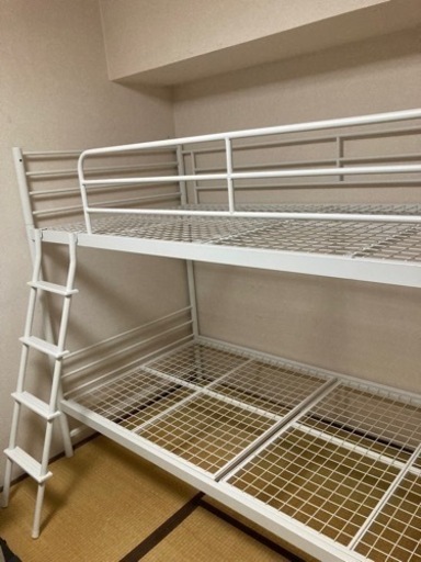 ニトリ　パイプ2段ベッド　Nホーム　ホワイト
