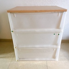 カラーボックス3段　天板木目　お渡し日時限定の画像