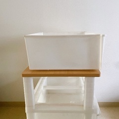 カラーボックス3段　天板木目　お渡し日時限定の画像