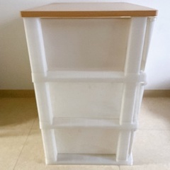 カラーボックス3段　天板木目　お渡し日時限定の画像