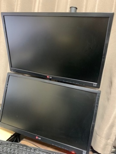 LG 22EN43 21.5インチ液晶モニター2台 デュアルモニターアーム（2面