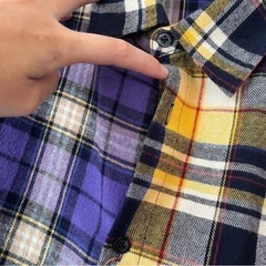 ツートン チェックシャツの画像