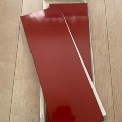 【未使用】敷板　輪島塗　赤黒両面塗　2つの画像