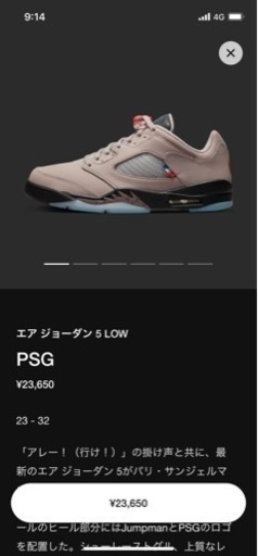 エアジョーダン 5 LOW PSG