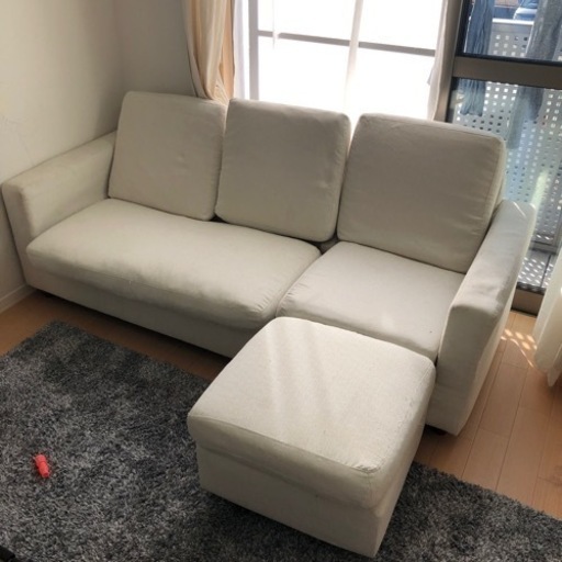 3人掛けソファーオットマン付き