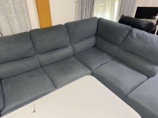 ニトリ　布張りカウチソファ　ウォール3KD ハイバック