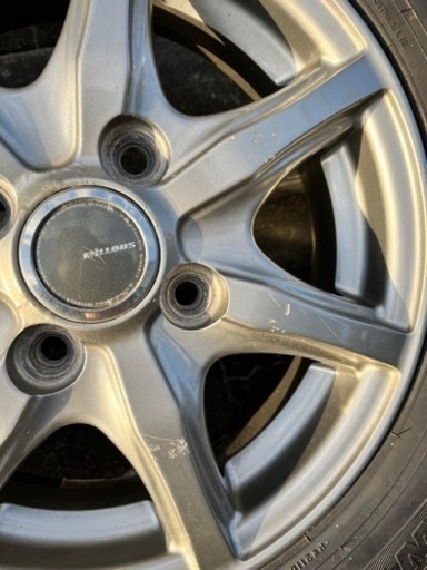 山形発★ スタッドレス Ｍｉｌｌｏｕｓ　アルミホイール　１４　５．５ｊ　＋４０　シルバー　４穴１００ DUNLOP WINTERMAX02 145／80Ｒ13 75Qタイヤ 4本★ 現状渡し★  売り切り★