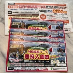 城島高原パーク 無料入園券