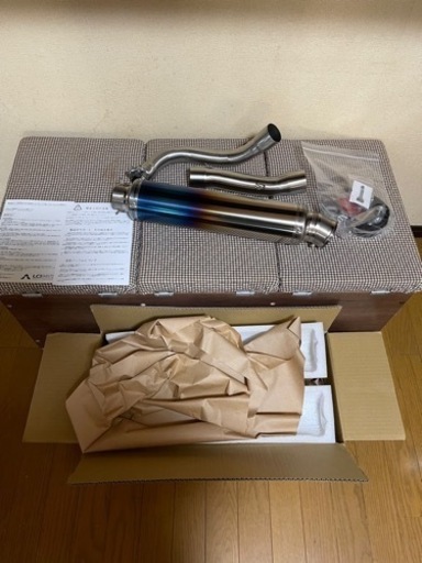 ホーネット250L C Iラウンドフルチタンスリップオンマフラー新品