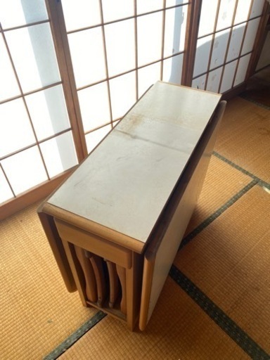 【売約済み】バタフライダイニングテーブルセット　イス4脚つき！　マルニ木工