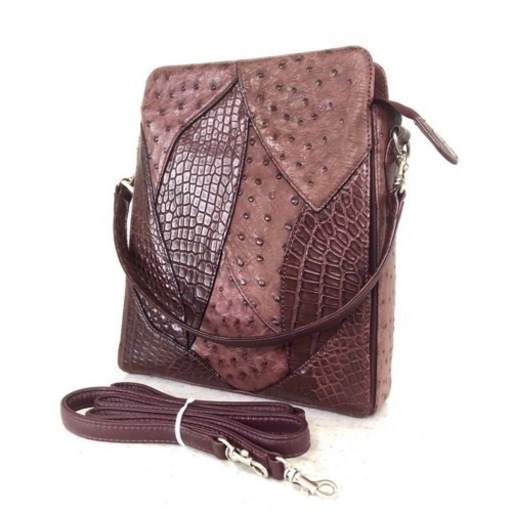 【未使用品‼️】高級マルチレザー　PRECIOUS プレシャス 2wayバッグ　ハンド/ショルダー　オーストリッチ　クロコダイル　レディース