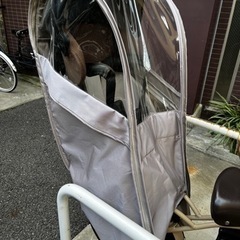 自転車　チャイルドシート　レインカバー　後ろ